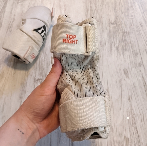 Warrior Sports Rabil Next Lacrosse Gear Youth Arm Pad Set in White - Picture 2 of 6